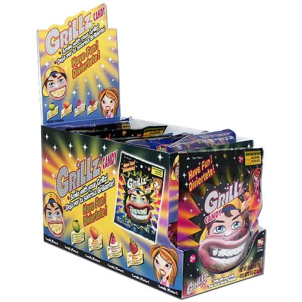 Grillz Metal Teeth Candy Packs: 12-Piece Box 2 Grillz Metal Teeth Candy Packs: 12-Piece Box - Image 2