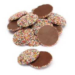 Guittard Milk Chocolate Wafers With Colored Nonpareils: 5LB Bag