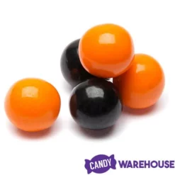 Gumballs Color Combo - Orange And Black: 4LB Box -CANDY WAREHOUSE Sales gumballs color combo orange and black 4lb box candy warehouse 4