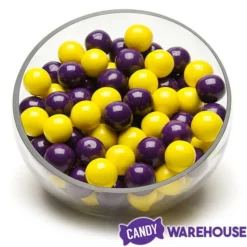 Gumballs Color Combo - Purple And Yellow: 4LB Box -CANDY WAREHOUSE Sales gumballs color combo purple and yellow 4lb box candy warehouse 4