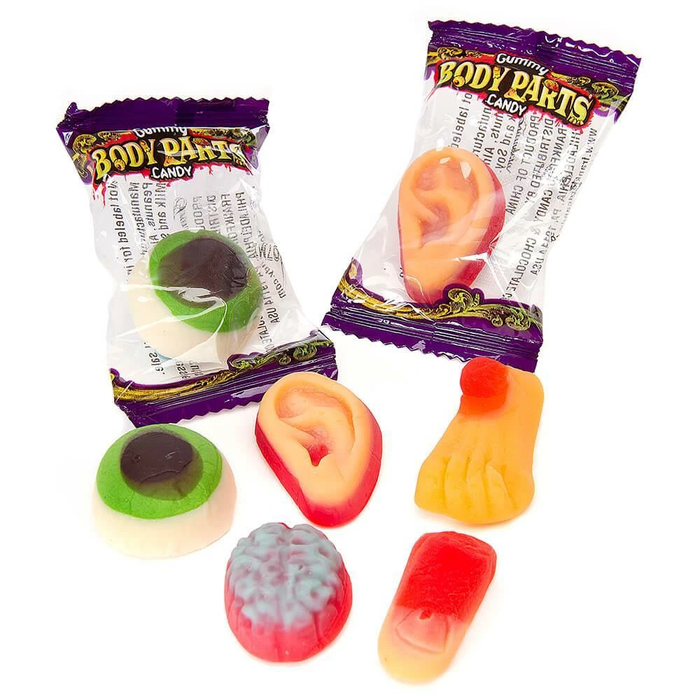 Gummy Body Parts Candy: 55-Piece Bag 1 Gummy Body Parts Candy: 55-Piece Bag