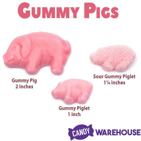 Gustaf's Pink Gummy Pigs: 1KG Bag 3 Gustaf's Pink Gummy Pigs: 1KG Bag - Image 3