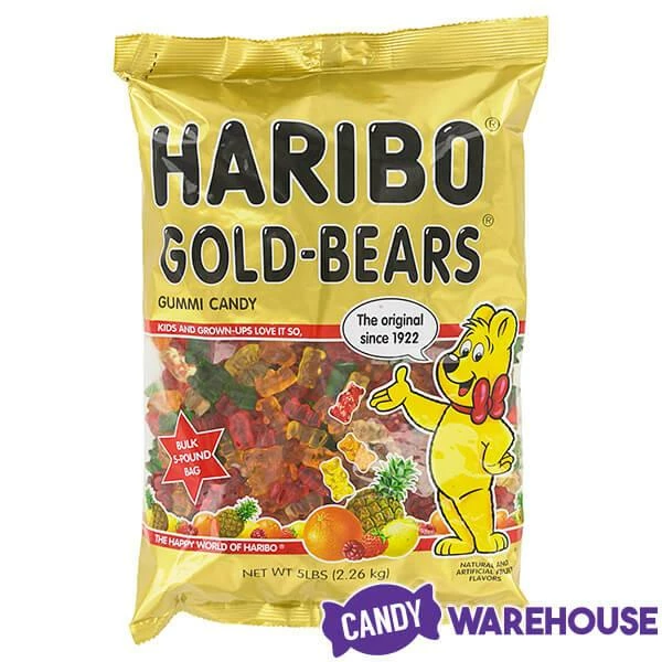 Haribo Gold-Bears Gummy Bears Candy: 5LB Bag 2 Haribo Gold-Bears Gummy Bears Candy: 5LB Bag - Image 2
