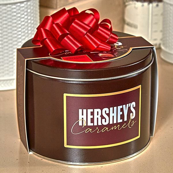 Hershey's Caramels - Milk And Dark Chocolate Caramel Candy: 2.5LB Gift Tin 2 Hershey's Caramels - Milk And Dark Chocolate Caramel Candy: 2.5LB Gift Tin - Image 2