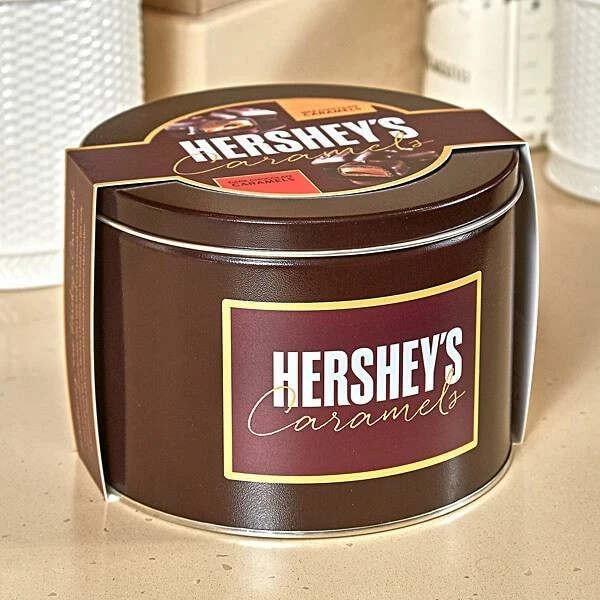 Hershey's Caramels - Milk And Dark Chocolate Caramel Candy: 2.5LB Gift Tin 5 Hershey's Caramels - Milk And Dark Chocolate Caramel Candy: 2.5LB Gift Tin - Image 5