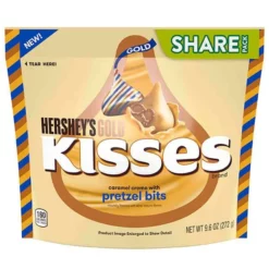 Hershey's Gold Kisses Caramel Creme Candy With Pretzel Bits: 60-Piece Bag -CANDY WAREHOUSE Sales hershey s gold kisses caramel creme candy with pretzel bits 60 piece bag candy warehouse 4