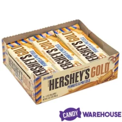 Hershey's Gold With Peanuts And Pretzels Candy Bars: 24-Piece Box -CANDY WAREHOUSE Sales hershey s gold with peanuts and pretzels candy bars 24 piece box candy warehouse 3