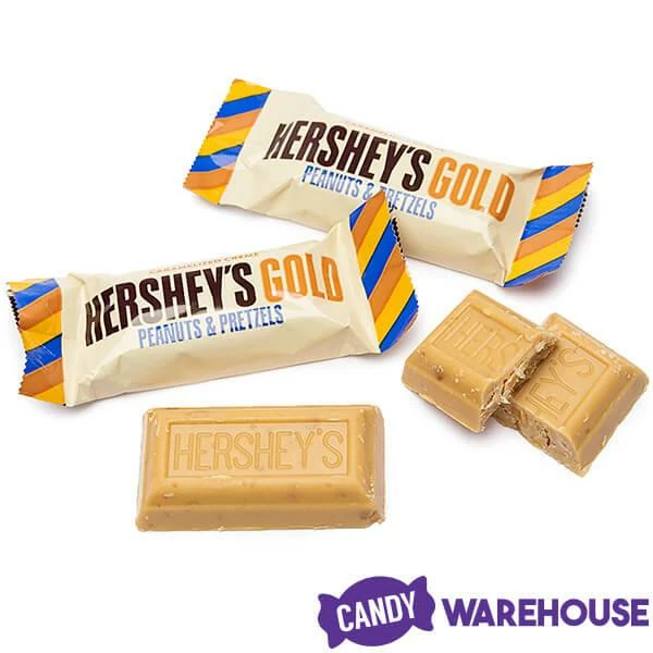 Hershey's Gold With Peanuts And Pretzels Snack Size Candy Bars: 42-Piece Bag 5 Hershey's Gold With Peanuts And Pretzels Snack Size Candy Bars: 42-Piece Bag - Image 5