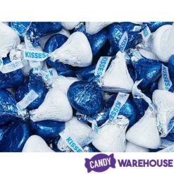 Hershey's Kisses Color Combo - Dark Blue And White: 800-Piece Box -CANDY WAREHOUSE Sales hershey s kisses color combo dark blue and white 800 piece box candy warehouse 5