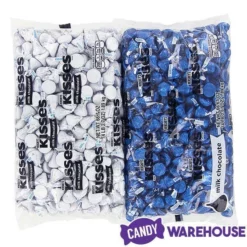 Hershey's Kisses Color Combo - Dark Blue And White: 800-Piece Box -CANDY WAREHOUSE Sales hershey s kisses color combo dark blue and white 800 piece box candy warehouse 7
