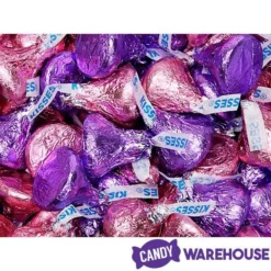 Hershey's Kisses Color Combo - Pink And Purple: 800-Piece Box -CANDY WAREHOUSE Sales hershey s kisses color combo pink and purple 800 piece box candy warehouse 5