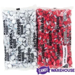 Hershey's Kisses Color Combo - Red And White: 800-Piece Box -CANDY WAREHOUSE Sales hershey s kisses color combo red and white 800 piece box candy warehouse 4