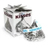 Hershey's Kisses Silver Foiled Big Milk Chocolate Candy: 7-Ounce Gift Box