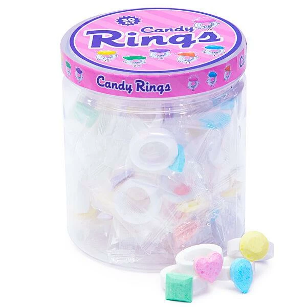 Jazzy Jewels Candy Rings: 30-Piece Jar 1 Jazzy Jewels Candy Rings: 30-Piece Jar