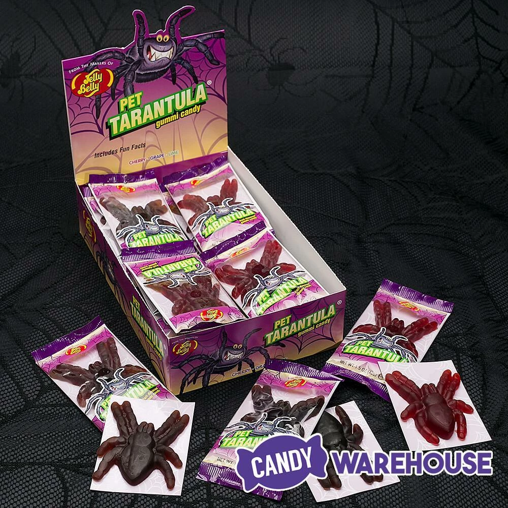 Jelly Belly Big Gummy Tarantula Spiders Candy Packs: 24-Piece Box 4 Jelly Belly Big Gummy Tarantula Spiders Candy Packs: 24-Piece Box - Image 4