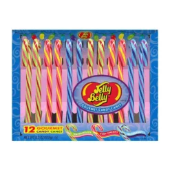 Jelly Belly Candy Canes - Very Cherry, Blueberry, & Watermelon: 12-Piece Box