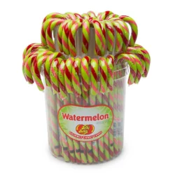 Jelly Belly Candy Canes - Watermelon: 80-Piece Bucket