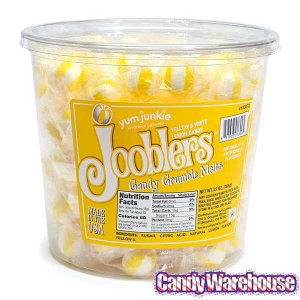 Jooblers Candy Crumble Melts - Lemon: 160-Piece Tub 2 Jooblers Candy Crumble Melts - Lemon: 160-Piece Tub - Image 2