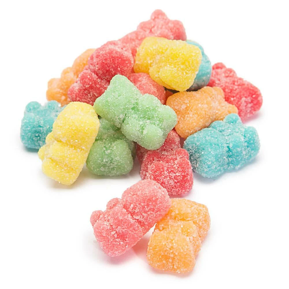 Jovy Neon Sugar Sanded Gummy Bears: 5LB Bag 1 Jovy Neon Sugar Sanded Gummy Bears: 5LB Bag