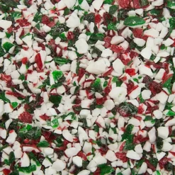 King Leo Crushed Peppermint Candy Cane Bits In Red, Green, And White: 5LB Bag
