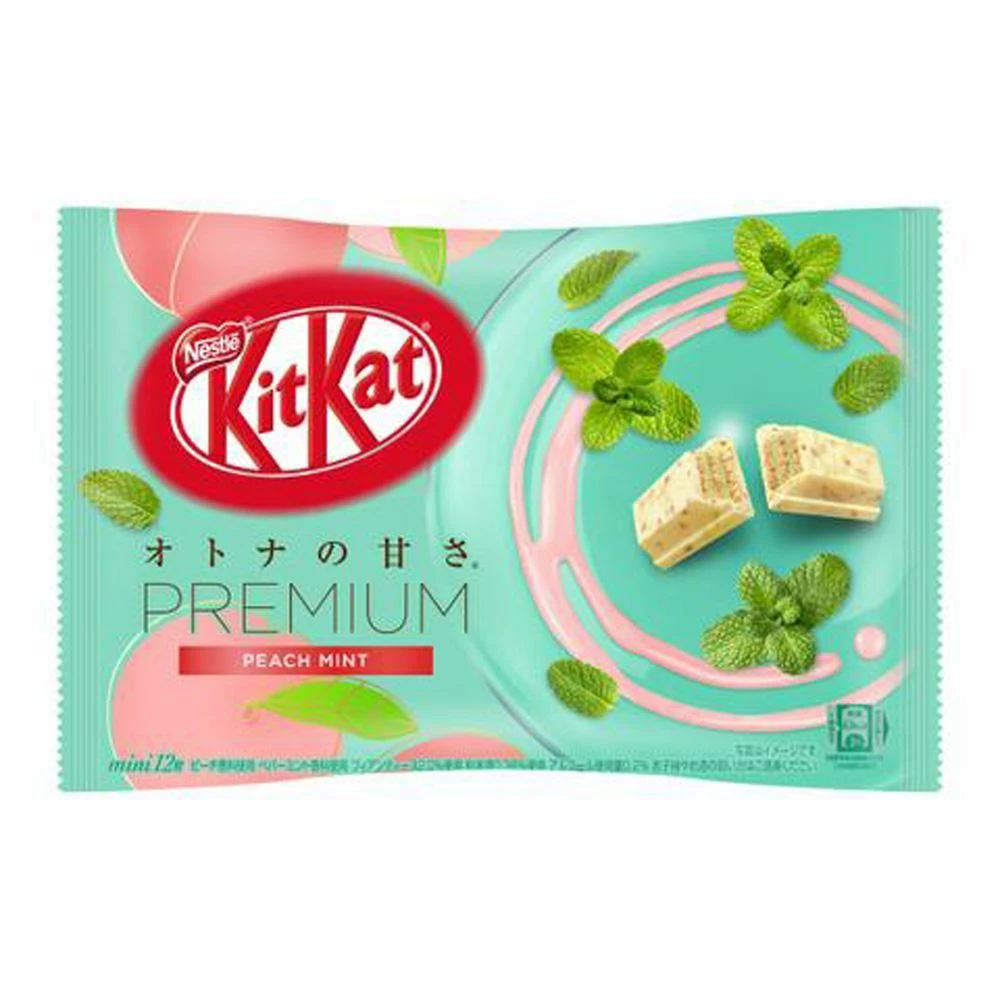 Kit Kat Snack Size Packs - Peach Mint: 12-Piece Bag 1 Kit Kat Snack Size Packs - Peach Mint: 12-Piece Bag