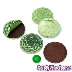 Kiwi Green Foiled Milk Chocolate Coins: 1LB Bag -CANDY WAREHOUSE Sales kiwi green foiled milk chocolate coins 1lb bag candy warehouse 3