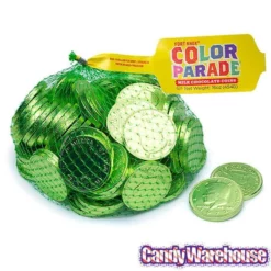 Kiwi Green Foiled Milk Chocolate Coins: 1LB Bag -CANDY WAREHOUSE Sales kiwi green foiled milk chocolate coins 1lb bag candy warehouse 5