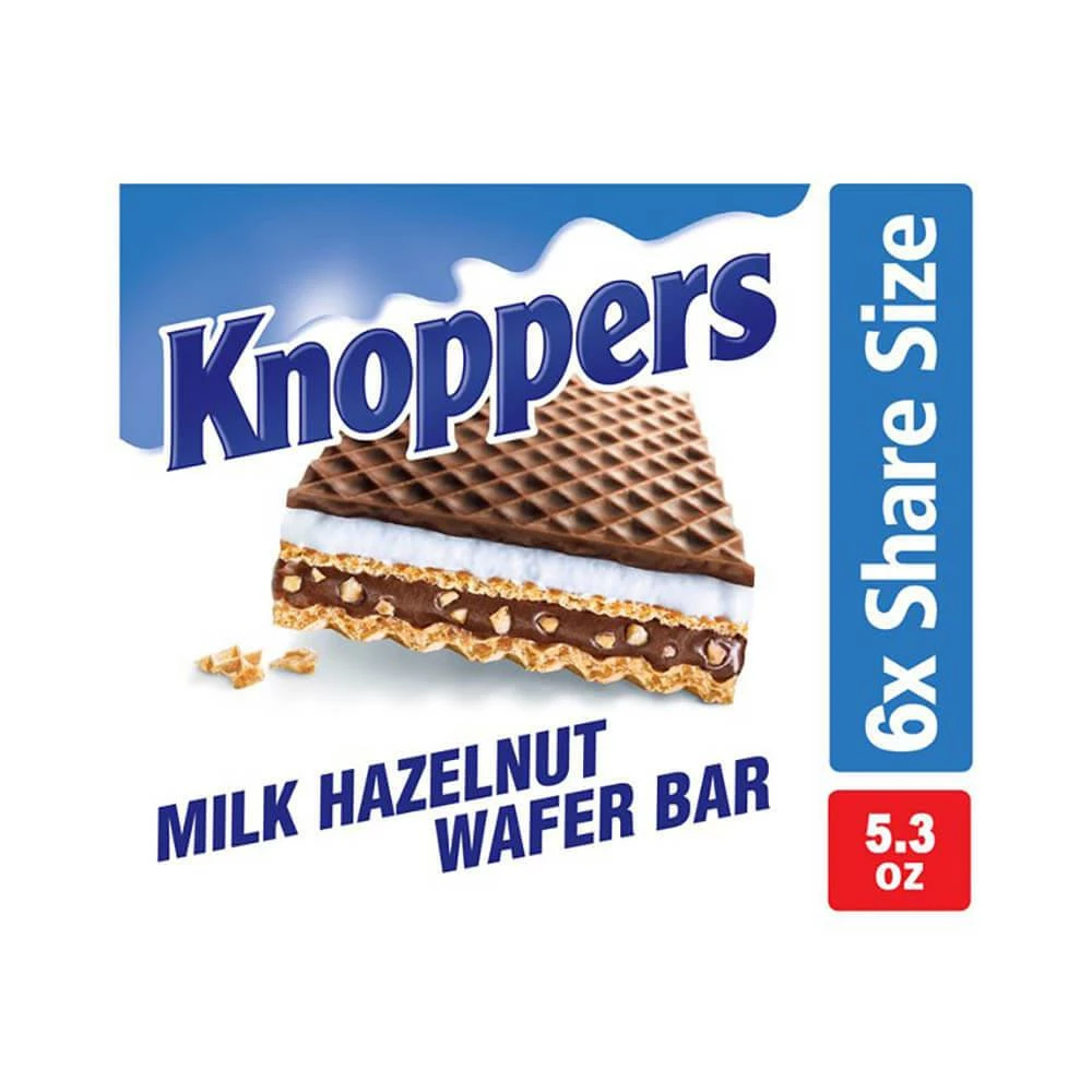 Knoppers Milk Hazelnut Wafer Candy Bars: 6-Piece Pack 2 Knoppers Milk Hazelnut Wafer Candy Bars: 6-Piece Pack - Image 2