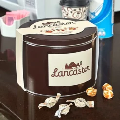 Lancaster Soft Cremes - Caramel, Vanilla, And Butterscotch - Caramel Candy: 2.5LB Gift Tin -CANDY WAREHOUSE Sales lancaster soft cremes caramel vanilla and butterscotch caramel candy 2 5lb gift tin candy warehouse 3
