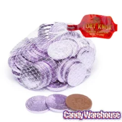Lavender Foiled Milk Chocolate Coins: 1LB Bag -CANDY WAREHOUSE Sales lavender foiled milk chocolate coins 1lb bag candy warehouse 3
