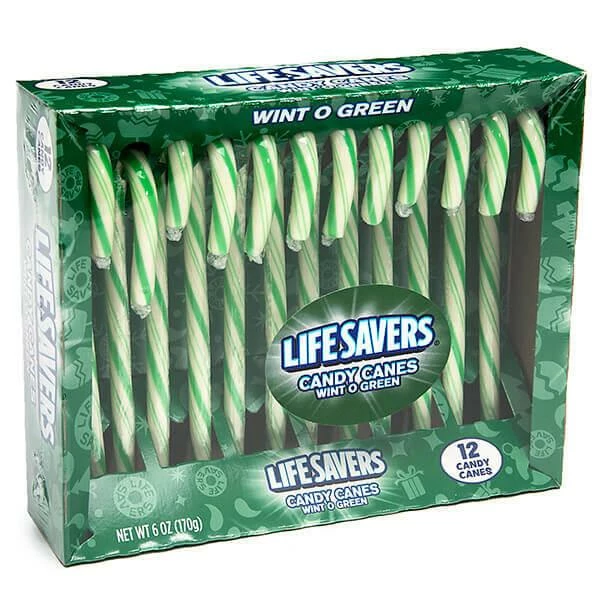 LifeSavers Candy Canes - Wint-O-Green: 12-Piece Box 1 LifeSavers Candy Canes - Wint-O-Green: 12-Piece Box