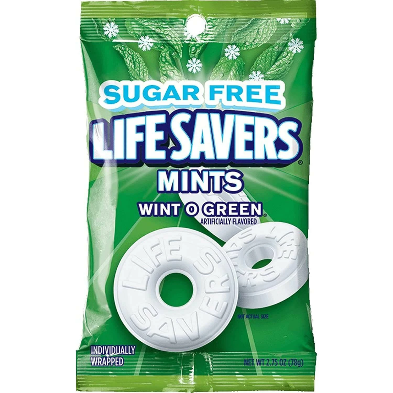 LifeSavers Sugar Free Mint Singles - Wint-O-Green: 240-Piece Case 1 LifeSavers Sugar Free Mint Singles - Wint-O-Green: 240-Piece Case