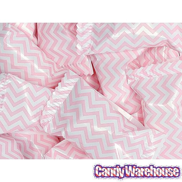 Light Pink Chevron Stripe Wrapped Butter Mint Creams: 300-Piece Case 2 Light Pink Chevron Stripe Wrapped Butter Mint Creams: 300-Piece Case - Image 2