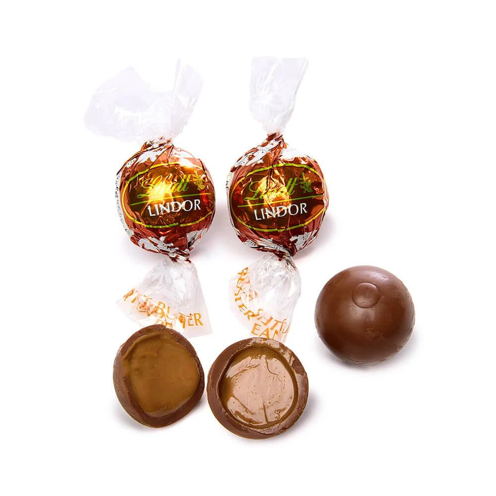 Lindt Chocolate Lindor Truffles - Peanut Butter: 60-Piece Box 1 Lindt Chocolate Lindor Truffles - Peanut Butter: 60-Piece Box