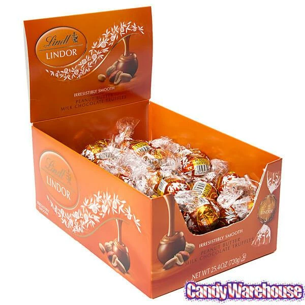 Lindt Chocolate Lindor Truffles - Peanut Butter: 60-Piece Box 6 Lindt Chocolate Lindor Truffles - Peanut Butter: 60-Piece Box - Image 6