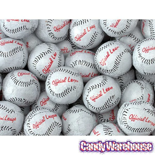 Madelaine Foiled Milk Chocolate Baseballs: 5LB Bag 2 Madelaine Foiled Milk Chocolate Baseballs: 5LB Bag - Image 2