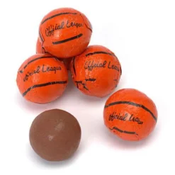 Madelaine Foiled Milk Chocolate Basketballs: 5LB Bag