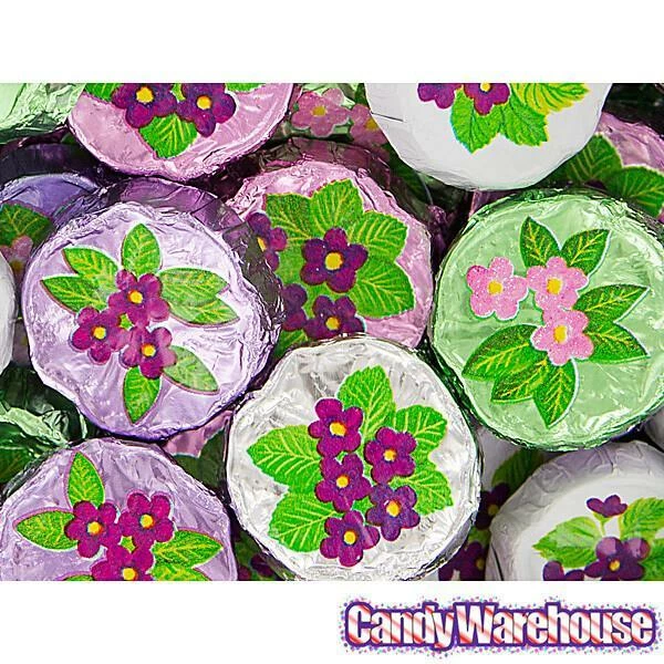 Madelaine Foiled Milk Chocolate Flower Wafers - Violets: 5LB Bag 5 Madelaine Foiled Milk Chocolate Flower Wafers - Violets: 5LB Bag - Image 5