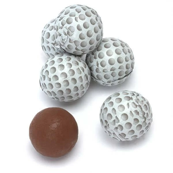 Madelaine Foiled Milk Chocolate Golf Balls: 5LB Bag 1 Madelaine Foiled Milk Chocolate Golf Balls: 5LB Bag