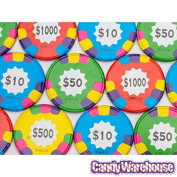 Madelaine Foiled Milk Chocolate Poker Chips - Assorted: 5LB Bag 2 Madelaine Foiled Milk Chocolate Poker Chips - Assorted: 5LB Bag - Image 2