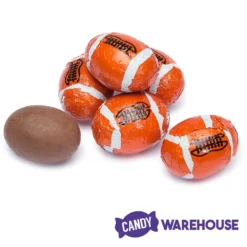 Madelaine Foiled Milk Chocolate Sports Balls 2-Ounce Mesh Bags - Football: 24-Piece Tub -CANDY WAREHOUSE Sales madelaine foiled milk chocolate sports balls 2 ounce mesh bags football 24 piece tub candy warehouse 3