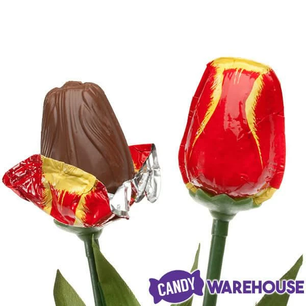 Madelaine Foiled Milk Chocolate Tulips Candy: 6-Piece Bouquet 6 Madelaine Foiled Milk Chocolate Tulips Candy: 6-Piece Bouquet - Image 6