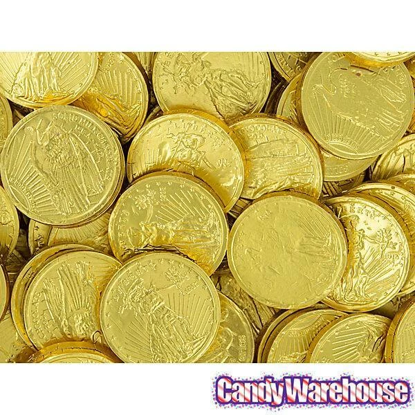 Madelaine Gold Foiled Milk Chocolate Coins - Medium: 5LB Bag 3 Madelaine Gold Foiled Milk Chocolate Coins - Medium: 5LB Bag - Image 3