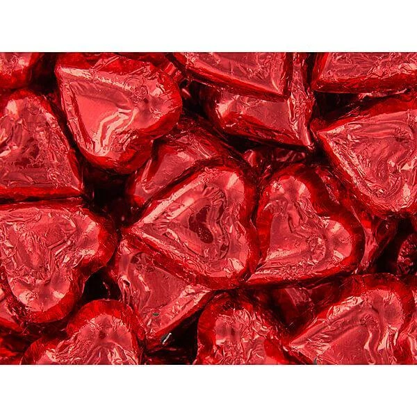 Madelaine Red Foiled Milk Chocolate Hearts: 5LB Box 1 Madelaine Red Foiled Milk Chocolate Hearts: 5LB Box