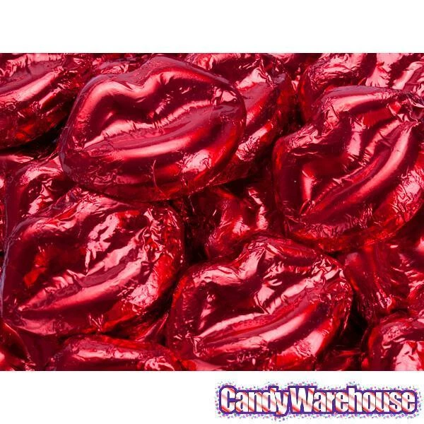 Madelaine Red Foiled Milk Chocolate Lips: 5LB Bag 2 Madelaine Red Foiled Milk Chocolate Lips: 5LB Bag - Image 2