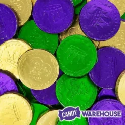 Mardi Gras Chocolate Coins Candy: 60-Piece Bag -CANDY WAREHOUSE Sales mardi gras chocolate coins candy 60 piece bag candy warehouse 3