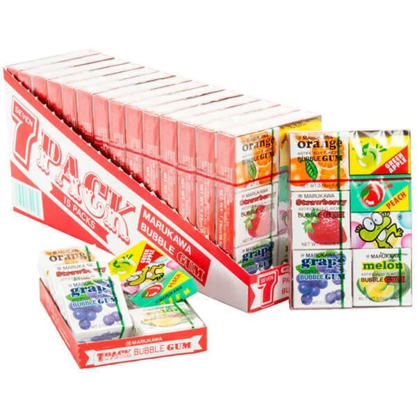 Marukawa Gum 7-Flavor Assortment Packs: 15-Piece Box 1 Marukawa Gum 7-Flavor Assortment Packs: 15-Piece Box