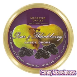 McKeever & Danlee Bon Bons Candy Tins - Pear & Blackberry: 6-Piece Box -CANDY WAREHOUSE Sales mckeever and danlee bon bons candy tins pear and blackberry 6 piece box candy warehouse 4