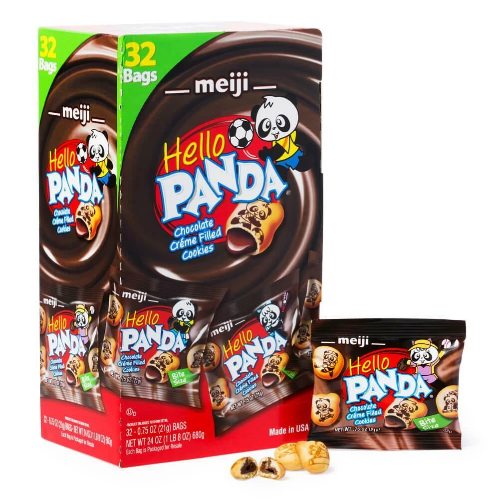 Meiji Hello Panda Chocolate Creme Filled Cookies: 32-Piece Box 1 Meiji Hello Panda Chocolate Creme Filled Cookies: 32-Piece Box