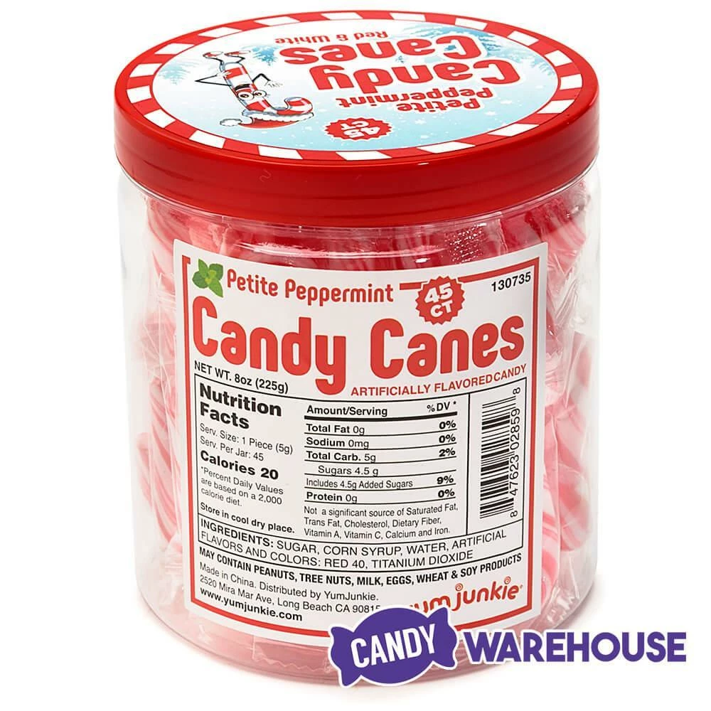 Mini Candy Canes - Red And White: 45-Piece Jar 6 Mini Candy Canes - Red And White: 45-Piece Jar - Image 6